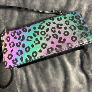 Chameleon Cheetah Print Wallet with Phone Holder
